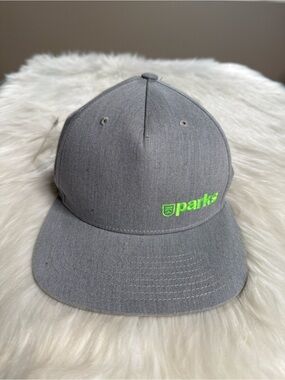 Parks Gray Flat Brim Snap Back Hat NWT OS